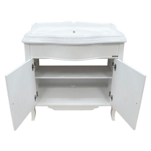 Тумба с раковиной напольная Comforty Версаль 90 см слоновая кость 00003130383CF (детальная фотография), классика, ретро