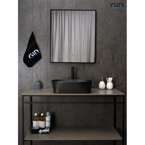 Раковина GID Creativo N9028bg 53 см черный графит 53380 (детальная фотография), черные