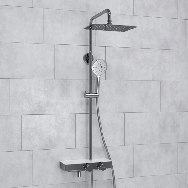 Душевая стойка WasserKRAFT Aller хром A113.069.127.CH Thermo (детальная фотография), хром