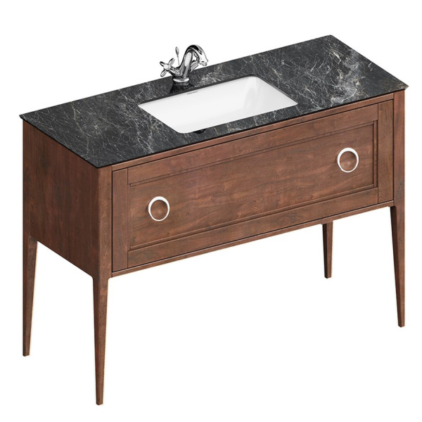 Тумба под раковину напольная Kerama Marazzi Plaza Classic 120 см орех матовый PL.CN.120.1\NUT.M (детальная фотография), в наличии