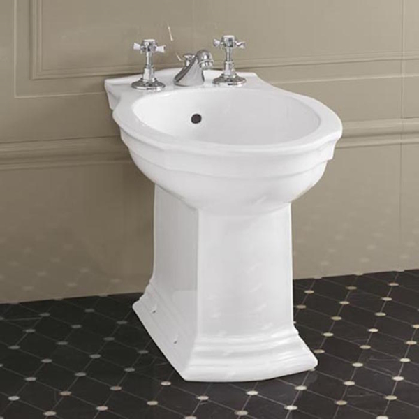 Биде напольное Devon & Devon Westminster с тремя отверстиями под смеситель IBBID3FWES (детальная фотография), классические, ретро