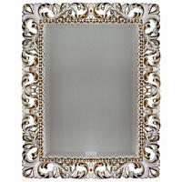 Зеркало прямоугольное с фацетом, цвет белый глянец с бронзой, Tessoro Isabella 75