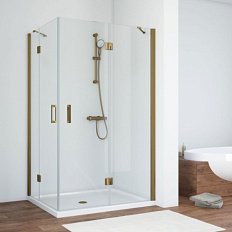 Душевой уголок Vegas-Glass AFA-F 90x80 см профиль бронза стекло прозрачное правый