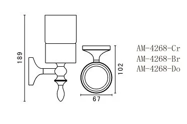 Стакан подвесной, бронза, Art&Max Bohemia AM-E-4268-Br (детальная фотография), по запросу