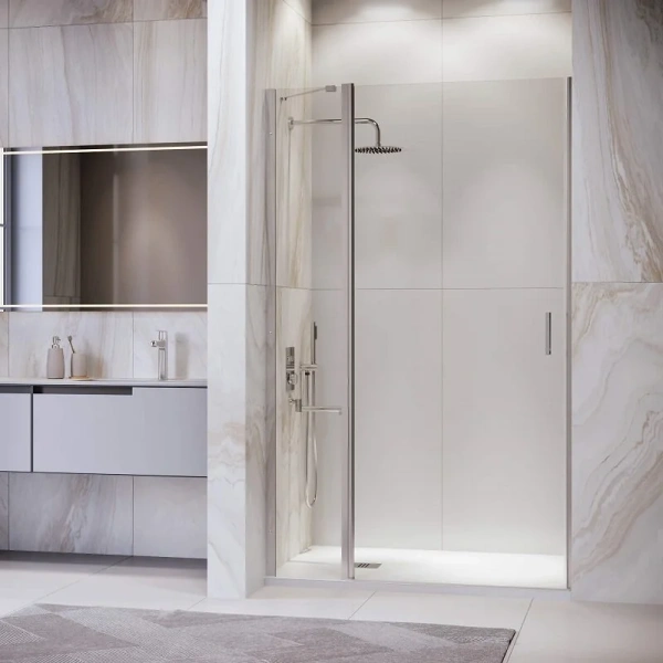 Душевая дверь в нишу RGW Leipzig LE-004 110 см профиль хром, стекло прозрачное 351200411-11 (детальная фотография)