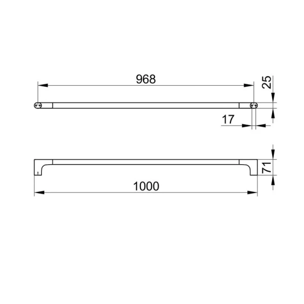 Полотенцедержатель для ванной Keuco Edition 400 11501 011000 (детальная фотография), современные, hi-tech