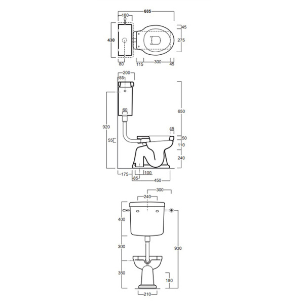 Схема (детальная фотография), с вертикальным выпуском в пол