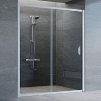 Душевая дверь профиль матовый хром стекло прозрачное Vegas-glass