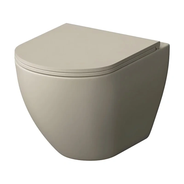 Унитаз подвесной Grossman бежевый матовый GR-4455BEMS (детальная фотография)