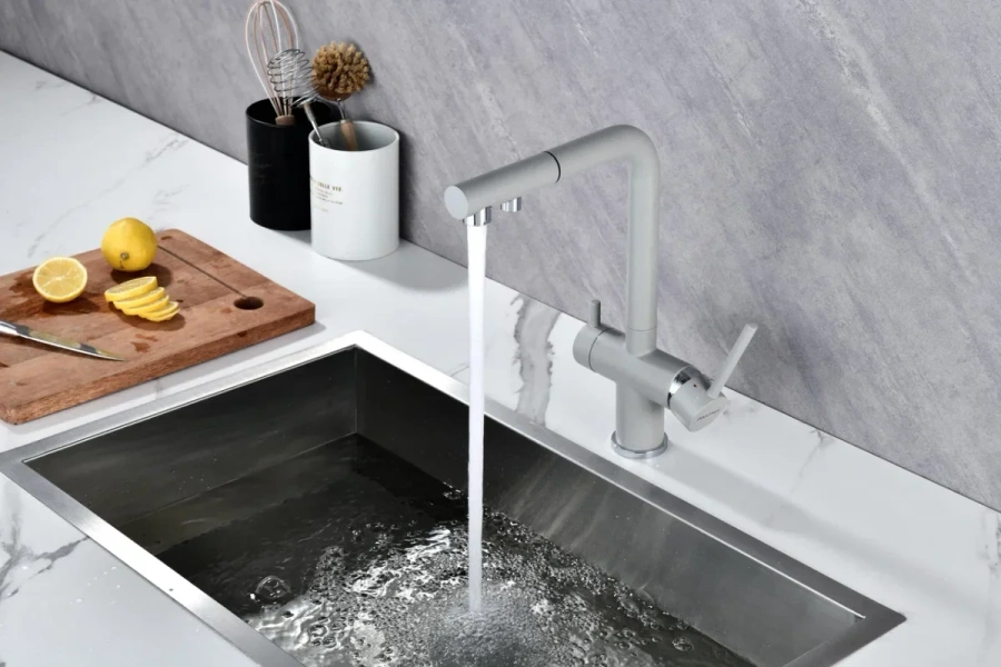 Смеситель для питьевой воды Paulmark Serpentine серый дым Se213222-GRS (детальная фотография), другие