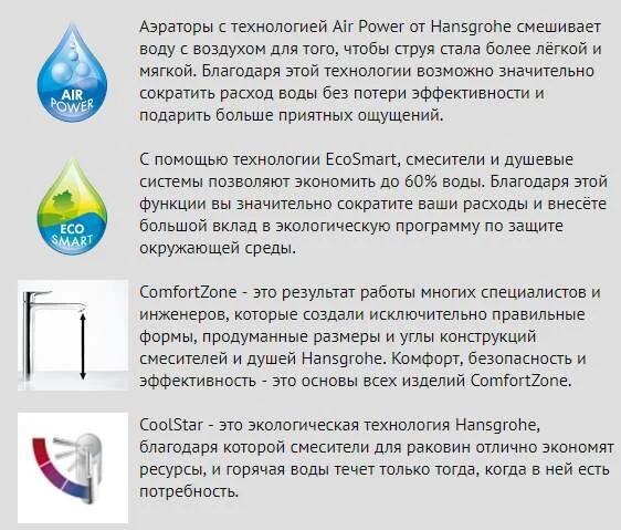 Смеситель для раковины Hansgrohe Talis E хром 71714000 (детальная фотография), на раковину