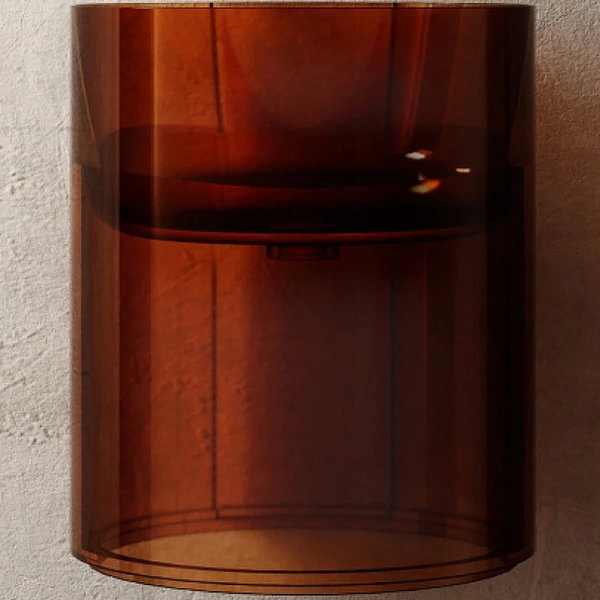 Раковина Abber Kristall 42 см коричневая AT2704Opal (детальная фотография), 40 см