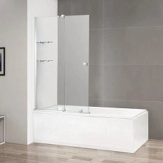 Шторка для ванны Cezares Stream 100х150 см с полками