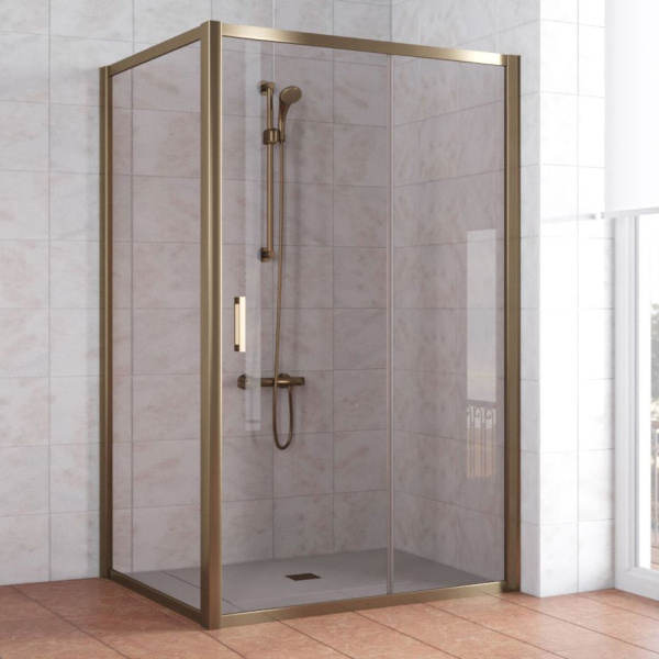 Душевой уголок Vegas-glass ZP+ZPV 120х100 (детальная фотография), стеклянные, угловые, без поддона