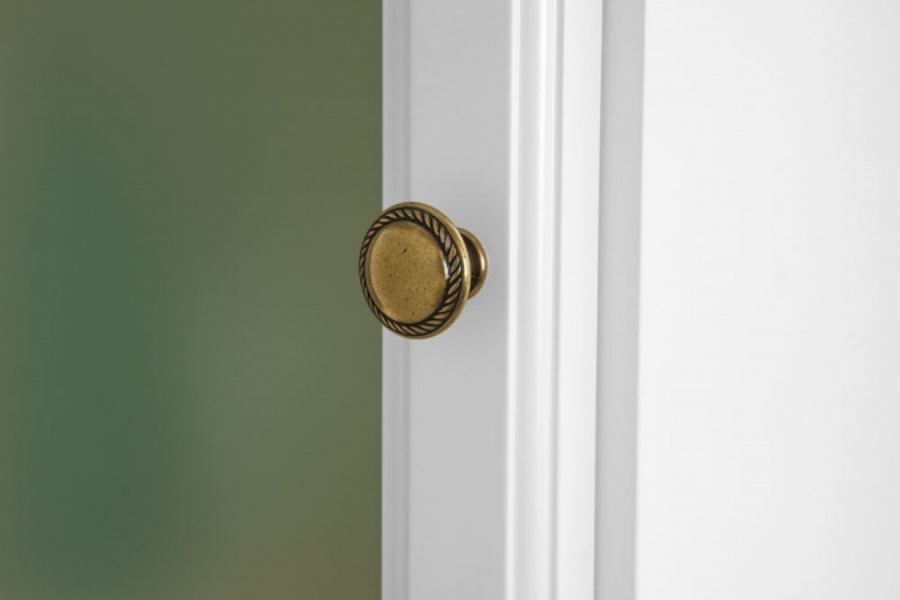 Пенал для ванной, петли слева, цвет белый матовый, фурнитура бронза, La Beaute Michel CMI.Sx.LBO.O.BR (детальная фотография), по запросу index_2