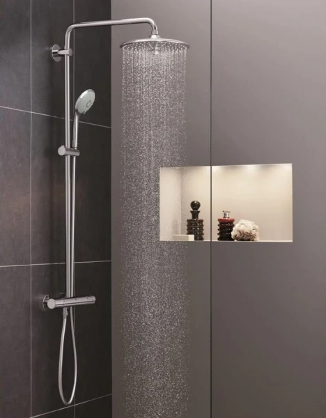 Душевая стойка Grohe Euphoria с термостатом 27615001 (детальная фотография), хром