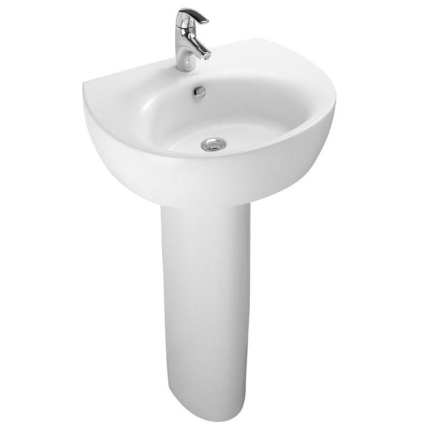 Раковина Jacob Delafon Ove Е1564 (детальная фотография), подвесные, на полупьедестал, на пьедестал, пристенные