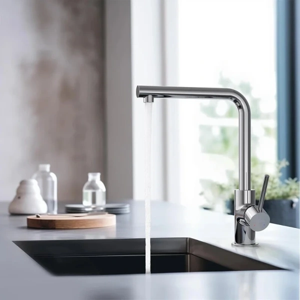 Смеситель для кухни Акватек Европа хром AQ1380CR (детальная фотография), современные, hi-tech