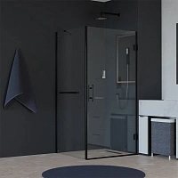 Душевой уголок RGW Hotel HO-045-1B 90x90 см профиль черный, стекло прозрачное