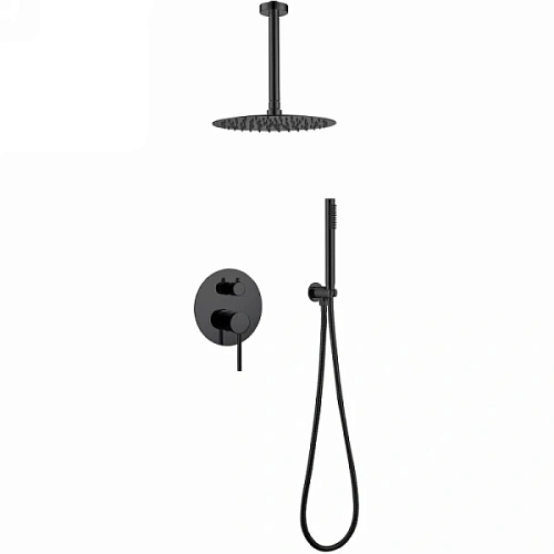 Душевой комплект Abber Emotion черный матовый - фото 2