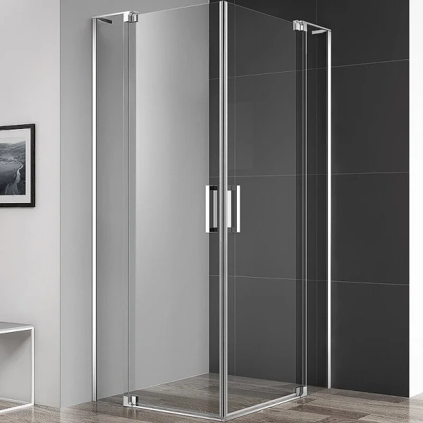 Душевой уголок Cezares Slider 100х110 см стекло прозрачное профиль хром SLIDER-AH-2-90/100-100/110-C-Cr (детальная фотография)