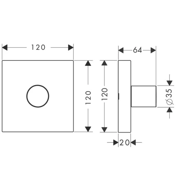 Запорный вентиль Axor Shower Collection 10972000 (детальная фотография), нет в наличии
