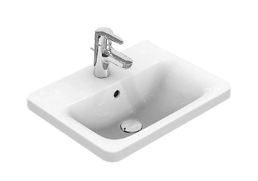 Раковина Ideal Standard Connect 58 см с 1-м отверстием под смеситель E504401 (детальная фотография)