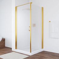 Душевой уголок профиль золотой стекло сатин Vegas-glass