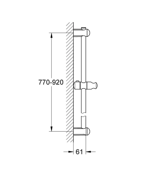 Душевая штанга Grohe Euphoria 27499000 (детальная фотография), современные, hi-tech