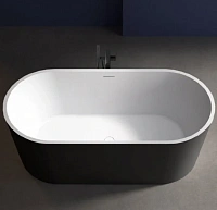 Акриловая ванна Abber 170х80 см черная матовая
