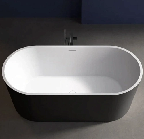 Акриловая ванна Abber 170х80 см черная матовая - фото 3