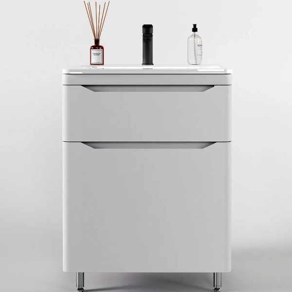 Тумба под раковину напольная Style Line Марелла Люкс Plus 60 см белый матовый антискрейтч СС-00002395 (детальная фотография), белая