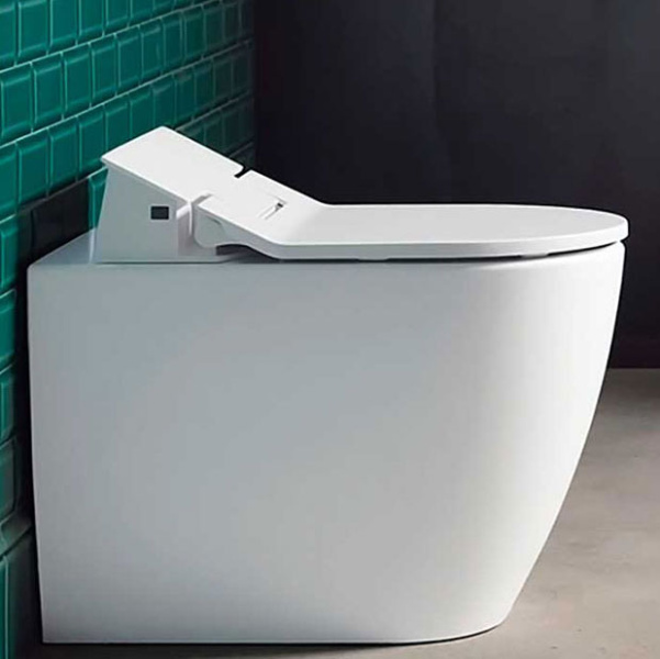 Унитаз напольный с антибактериальным покрытием HygieneGlaze Duravit ME by Starck SensoWash 2169592000 (детальная фотография), приставные, встраиваемые