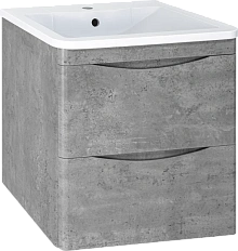 Тумба под раковину подвесная Misty Атлантик 60 см серый камень