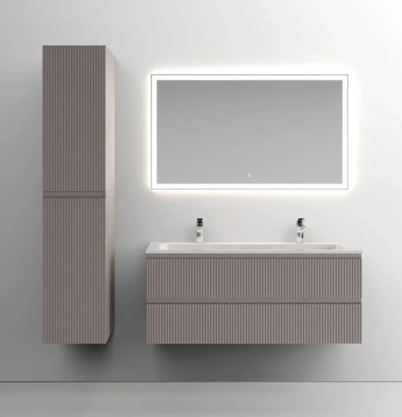 Тумба под раковину подвесная Sancos Snob T 120 см doha soft SNT120SM (детальная фотография), окрашенные