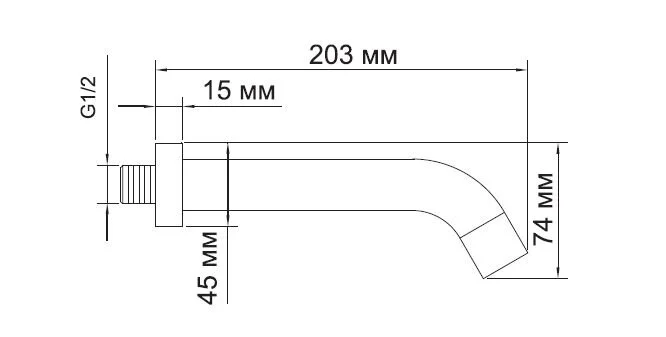 Излив для ванны WasserKRAFT настенный A018 (детальная фотография), по запросу