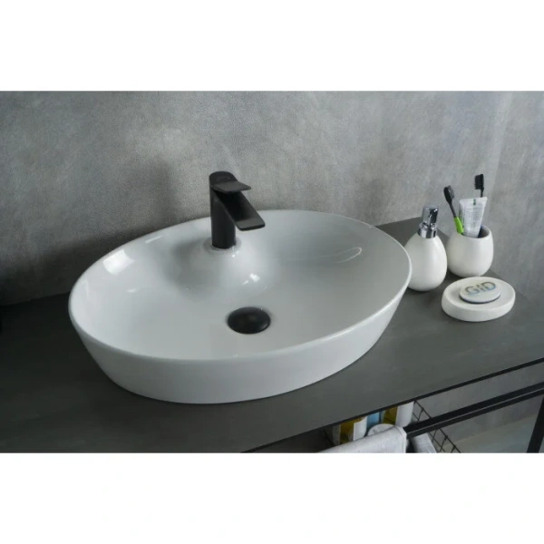 Раковина GID Lago N9436 55 см керамическая 51150 (детальная фотография), керамические