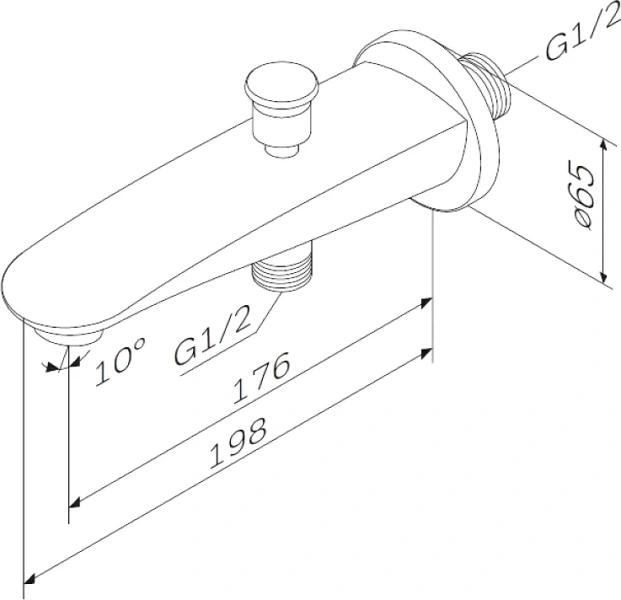 Душевой комплект Am.Pm X-Joy с внутренней частью для ванны с душем FB85A10010 (детальная фотография), душевые комплекты, наборы index_4