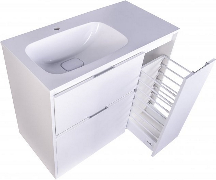 Тумба с раковиной Style Line Барселона СС-00002 90 см с выкатной корзиной (детальная фотография), в наличии
