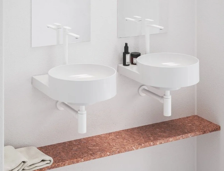 Смеситель для раковины Ravak Eleganta белый матовый X070420 (детальная фотография), белые