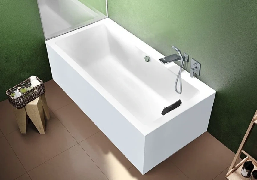 Акриловая ванна Riho Lugo Plug & Play B135014005/B135015005, 190 x 80 см, левая/правая, цвет белый (детальная фотография), современныe, hi-tech