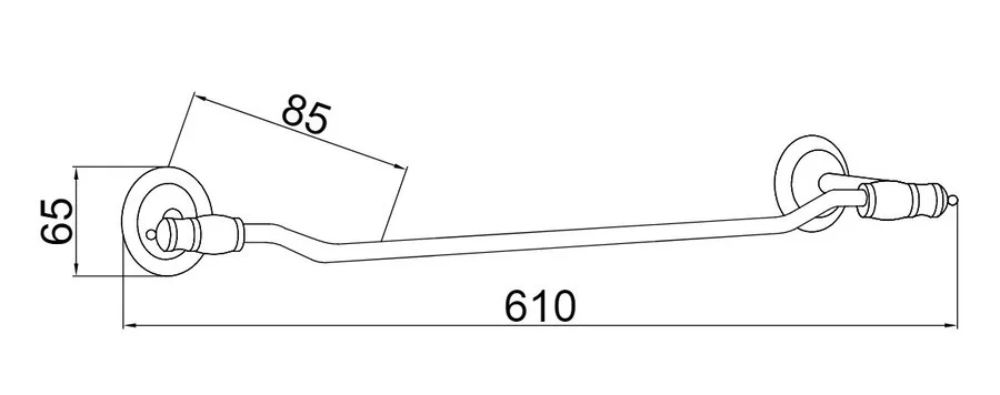 Полотенцедержатель Boheme Palazzo с черным декором 10152 (детальная фотография), классические, ретро, декорированные