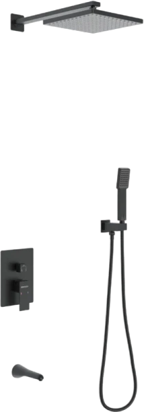 Душевой комплект BERGES Nardis черный матовый 071006 (детальная фотография)