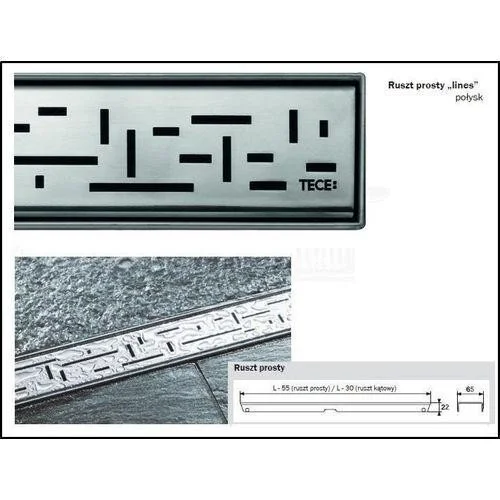 Решётка для слива из нержавеющей стали, 80 см, Tece TECEdrainline lines 60082 (детальная фотография), в наличии index_1