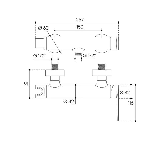 Смеситель для душа Aqueduto LINHA оружейная сталь LIN0745 (детальная фотография), для душа