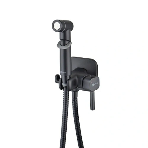 Гигиенический душ со смесителем Lemark Solo черный - фото 1