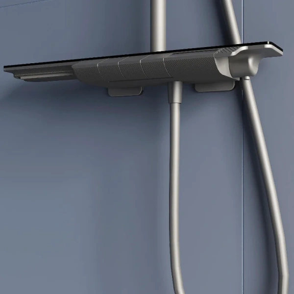 Душевая стойка RGW Shower Panels серая 51140134-11 (детальная фотография), с термостатом