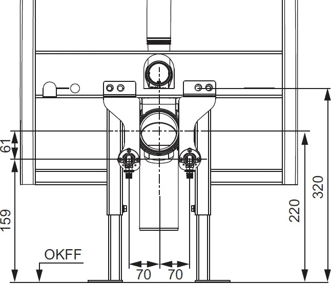 Монтажный комплект Tece TECEone для модуля со смывным бачком Octa 9880056 (детальная фотография), в наличии