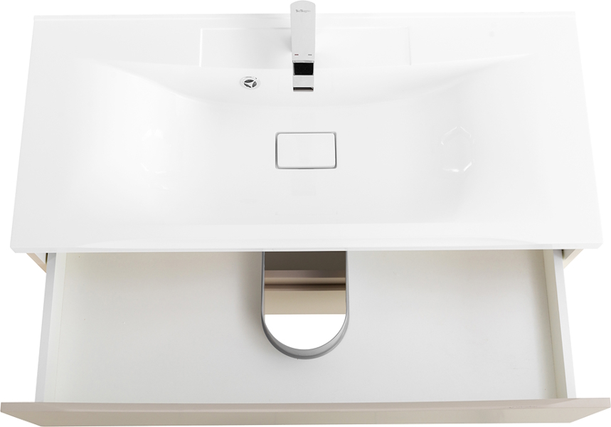 Тумба под раковину подвесная BelBagno Marino 100 см crema opaco MARINO-1000-2C-SO-CO-P (детальная фотография), 100 см