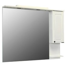Зеркальный шкаф с подсветкой Comfortу Севилья 85 см слоновая кость